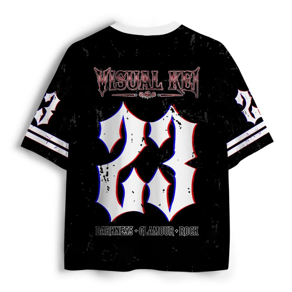 2026 new unisex mesh T-shirt V-neck lightweight breathable polyester mesh retro nostalgic printed casual sportswear