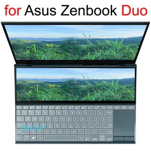 Asus Zenbook Pro 14 Duo 15 OLED UX8402 UX482 UX481 UX481 UX4000 UX582 UX581 SILICONE PROTECTER SKIN CASE의 키보드 커버 12 최고의 판매 Zenbook Asus Cover 14 -№7