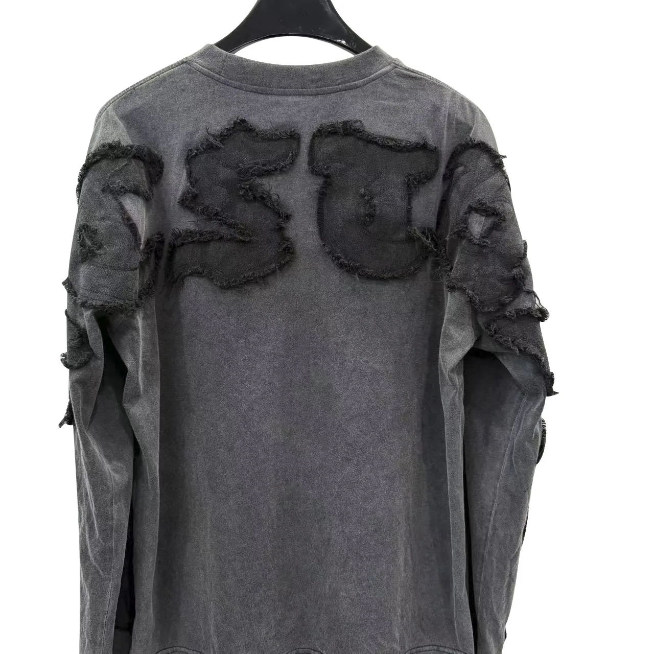 High Street Dark RO Long Sleeved T-shirt Autumn and Winter New Item Embroidered Men's Long Sleeved Round Neck T-shirt Tops