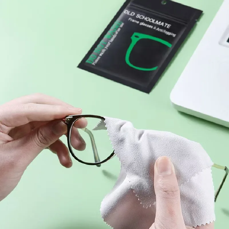 10pcs Anti-fog Suede Glasses Cloth Reusable Microfiber Anti-fog  Cloth  Lens Anti-fog Mobile Phone Camera lenses Screen  Clean image 3