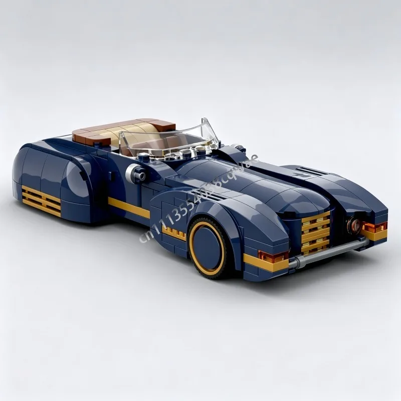 212 Teile Retro Roadster MOC Klassisches Auto Baustein-Modell DIY Kreatives Montage-Lernspielzeug Sammlerstück Ausstellungsstück Geschenke