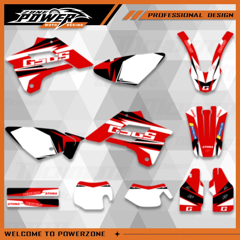 Powerzone For GASGAS GAS GAS EC 125 250 300 350 450 2002-2006 Motorcycle Graphics Decals Stickers Motorcycle Background