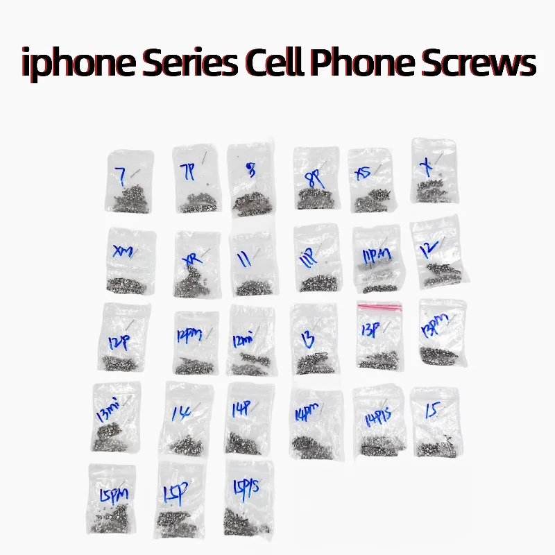 Full Set Bottom Screw for iPhone 11 12 13 14 15 Pro Max Mini X XR XS Dock Connector Screws Accessories Replace Repair Bolts Part