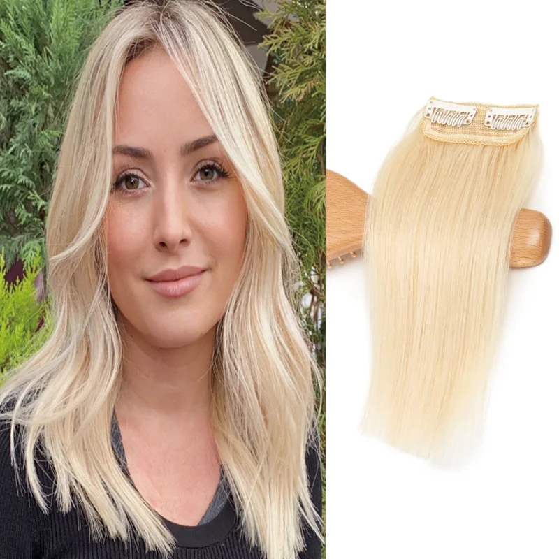 

Накладные пряди из натуральных волос Remy на клипсах для увеличения объема сверху/сбоку для коротких волос, 10-30 см, для ежедневного использования