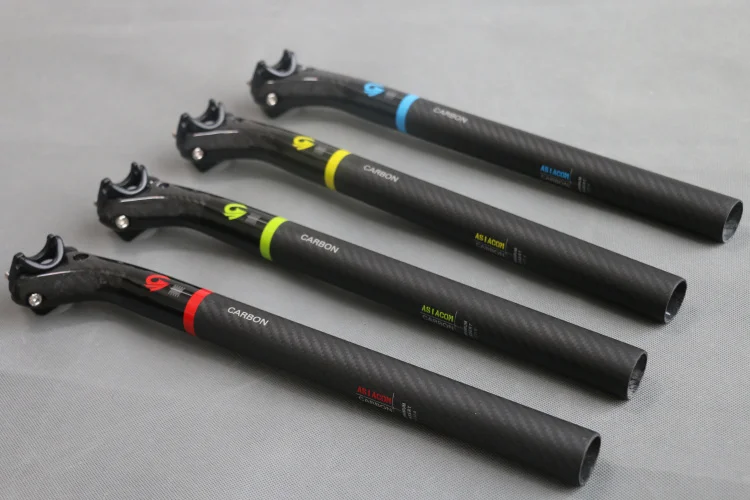 

Newest ASIACOM Road&Mountain Bike Gloss+matt 3K Full Carbon Bicycle Seatposts MTB 27.2/30.8/31.6*400mm 20mm Offset