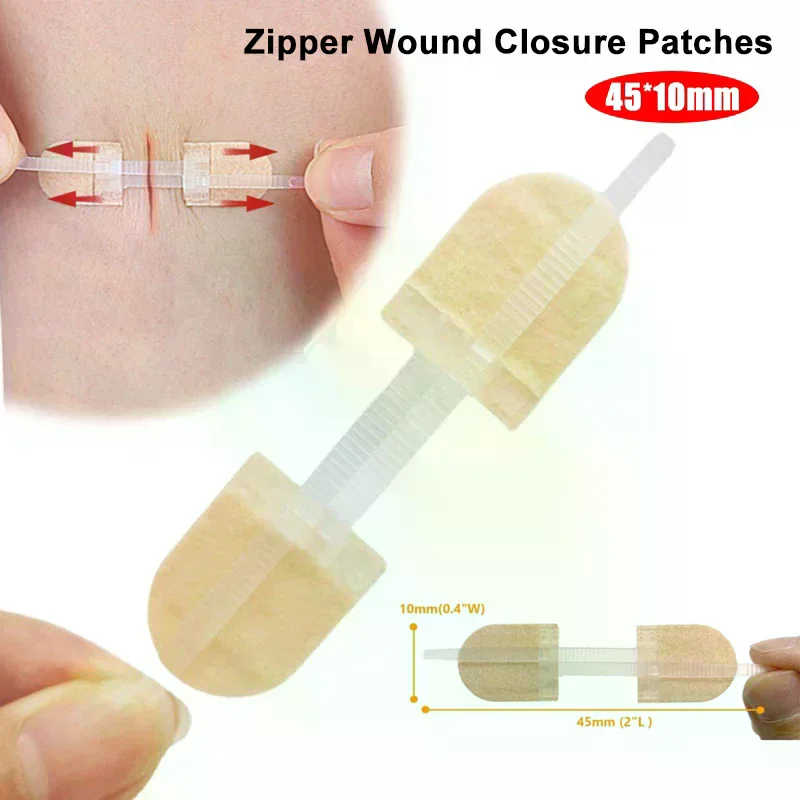 /YOV/Zipper Wound Closure Patches Breathable Seamless Elastic Zip Sutures Bandages For Wound Care Braces Supports Strap