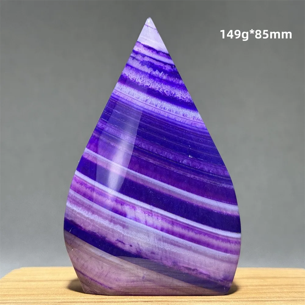 Purple Agate Free-Form Torch Natural Mineral Rock Spiritual Meditation Healing Energy Home Feng Shui Decorative Gift