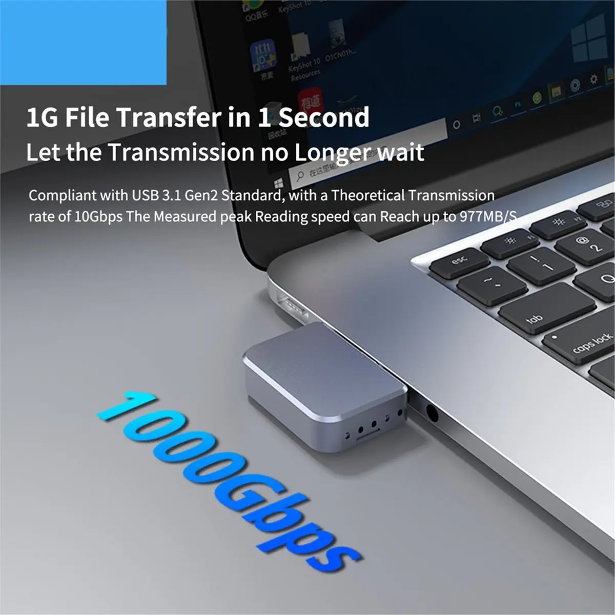SWXF  2230 Type-C USB M.2 NVMe SSD Enclosure Direct Plug Design Portable External /PC/ view 5