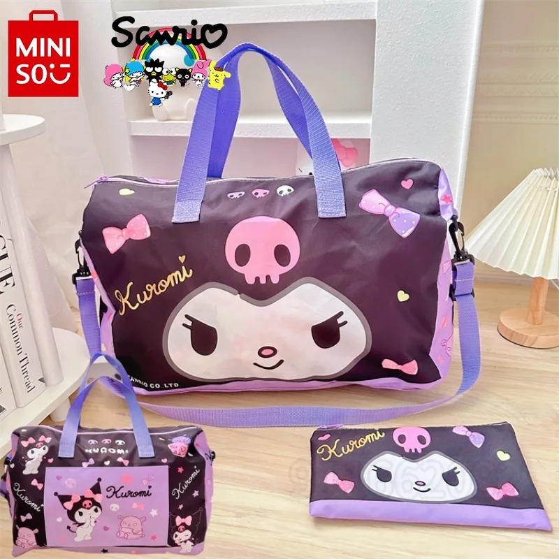 Miniso Kuromis neue tragbare Reisetasche Luxusmarke modische Damen Reisetasche Cartoon große Kapazität faltbare Aufbewahrung tasche