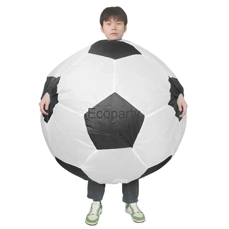 Erwachsene Kinder Fußball Cosplay aufblasbares Kostüm lustige Fußball Cheer full Maskottchen Kostüm Halloween Karneval Party Blow Up Anzug