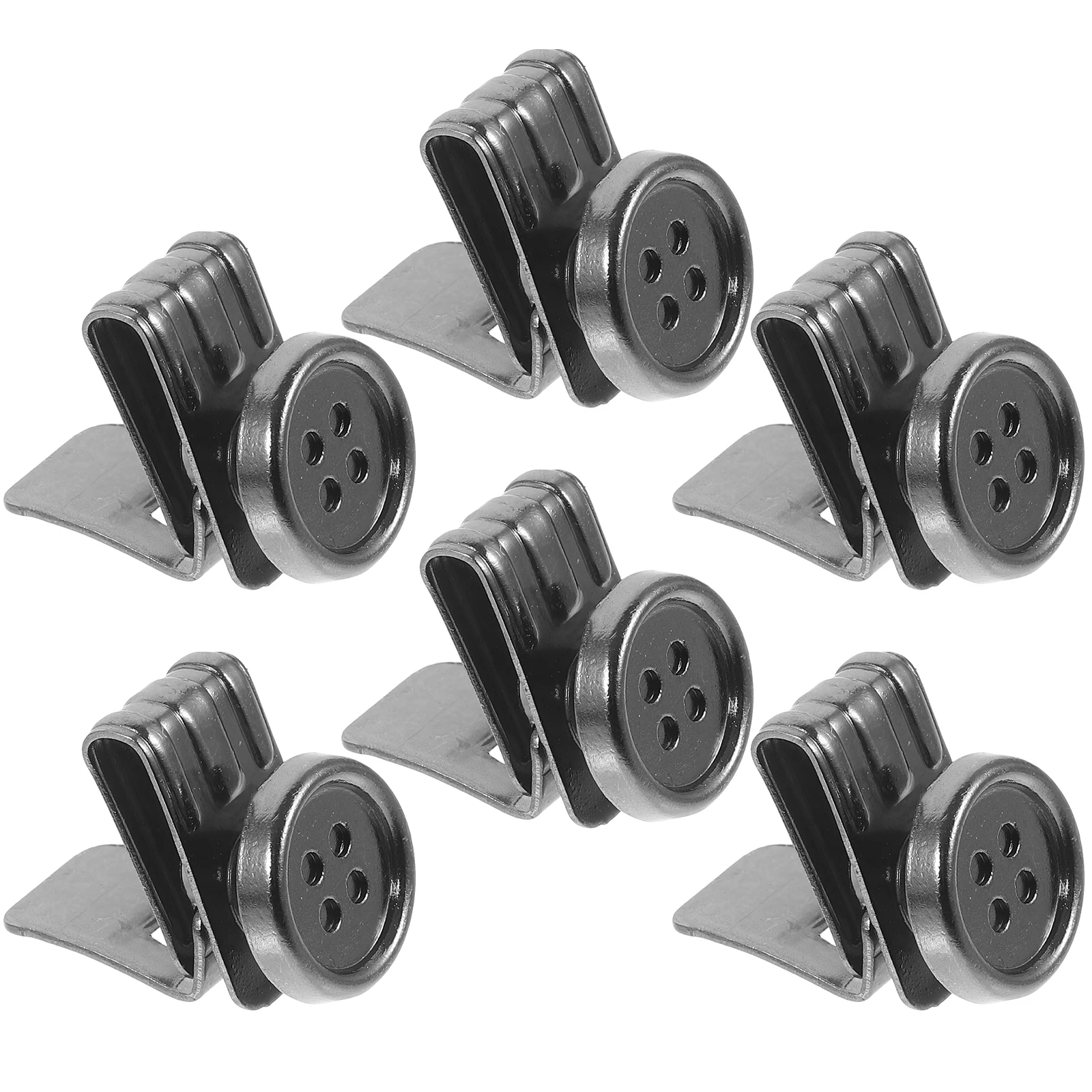 6 Pcs Strap Buttons Suspender for Mens Pants Suspenders Brace Clip Iron Attacher with Pants Suspenders Button Hats