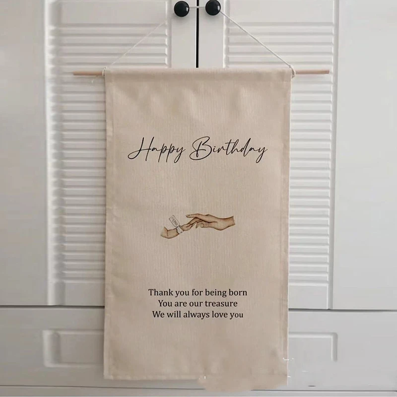 

Children's Happy Birthday Letter Hanging Flag, Baby's Birthday Party Decoration Decoration Decoration Background Hanging Cloth