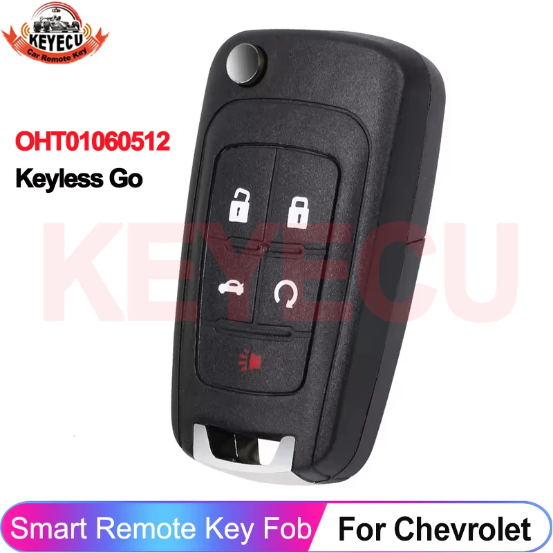 KEYECU Keyless Go 315/ 433MHz ID46 Chip For Chevrolet Cruze Impala SS 2011-2019 Camaro GMC Terrain Smart Remote Key OHT01060512