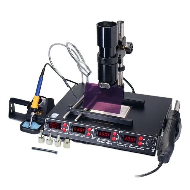 YIHUA 1000B IR Heating Soldering Iron Preheating Station Infrared Light Heat BGA Hot Air Desoldering Soldering Rework Station