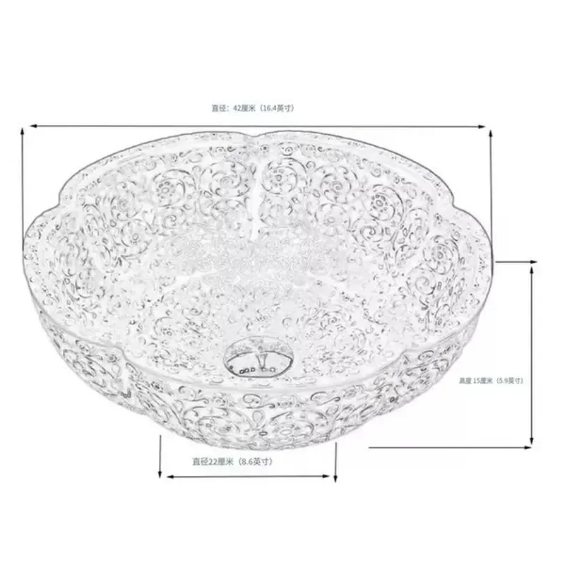 for Jingdezhen Ceramic Bohemian Silver Basin Gold-plated Round Washbasin for Bathroom Bath Sink