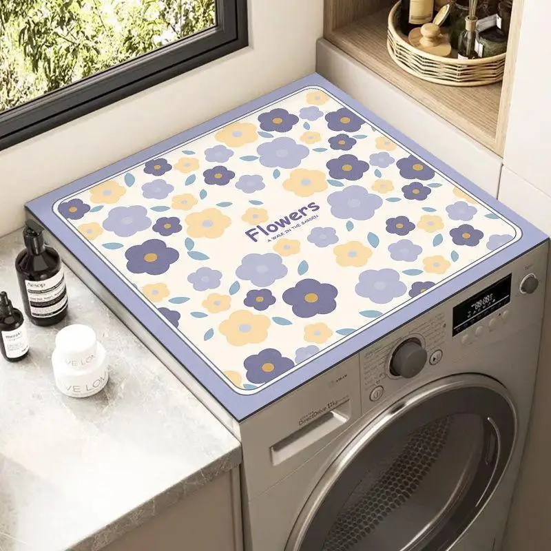 Diatom mud drum washing machine cover pad, water absorption, sun protection and dust cover