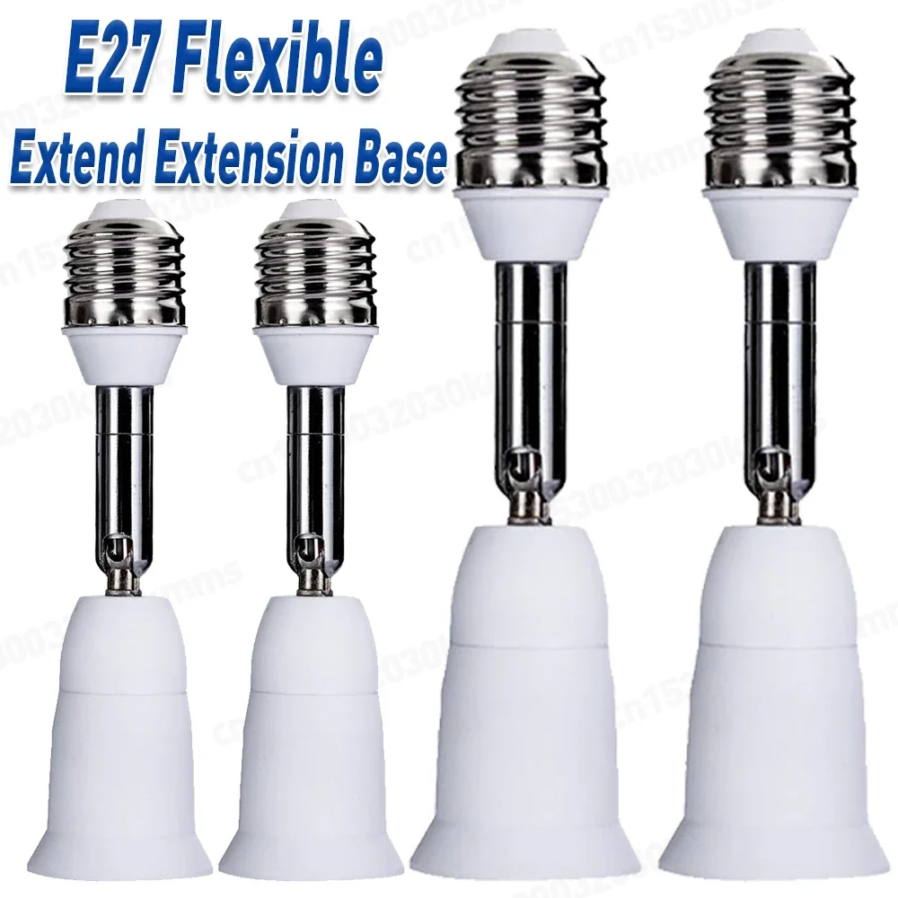 E27 to E27 Flexible Extend Extension Base LED Light Lamp Screw Bulb Extension Adapter Converter Socket Lighting Accessories