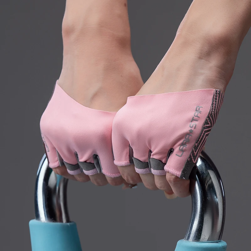 Laura Star 0727 Attraction Series Finger-Sporthandschuhe Damen Four Fingers Anti-Slip Callus Free Fitn Yoga-Handschuhe