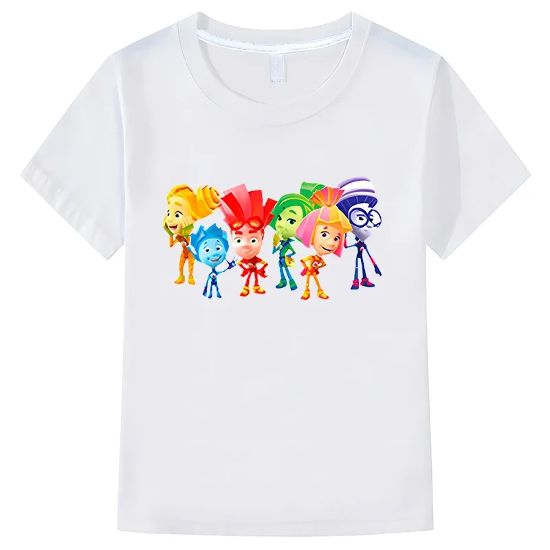 Meisjes De Fixies T-Shirt Voor Kinderen Korte Mouw T-Shirt Jongens Meisje 100% Katoen Grafische Anime T-Shirt Kids Kleding Y 2K Een Stuk