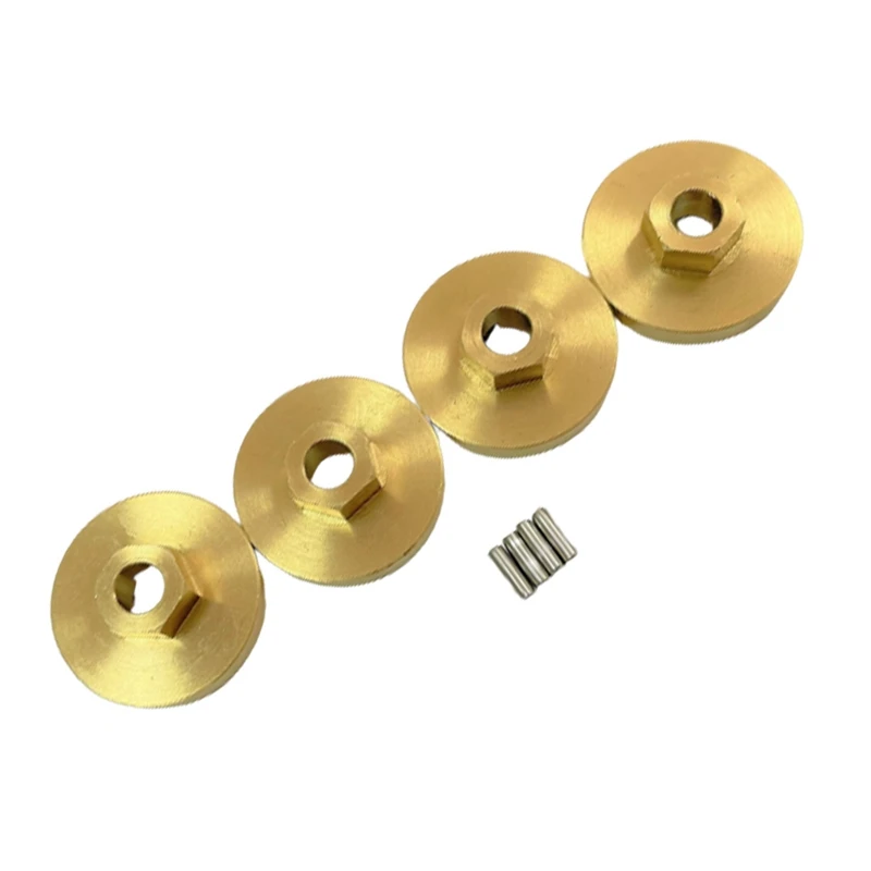 For FMS FCX24 Brass Wheel Hex Adapter Axle Counterweight Brake Disc 1/24 RC Crawler Car Upgrades Parts Accessories