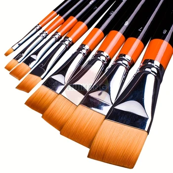 Flat Nylon Artist Brush Set 1