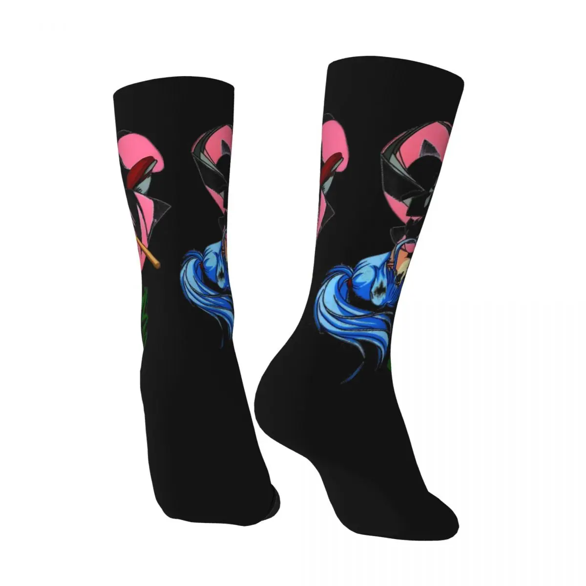 Vintage Urameshi Yuusuke And Wavelet Crazy Men's compression Socks Unisex Yu yu hakusho Street Style Seamless Printed Crew Sock