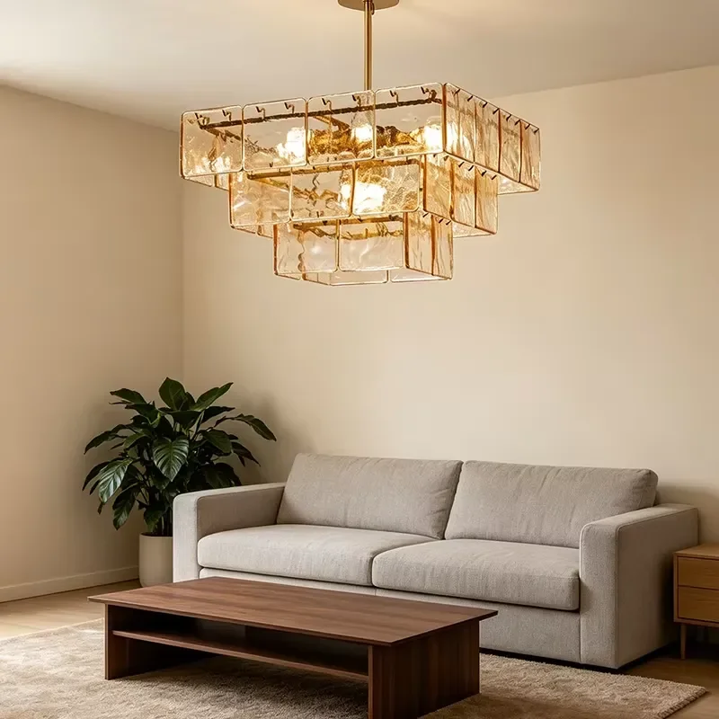 Modern Murano Glass Chandelier Wrought Iron LED Ceiling Light Luxury Hotel Room Decoration Wedding Interior Medium Size