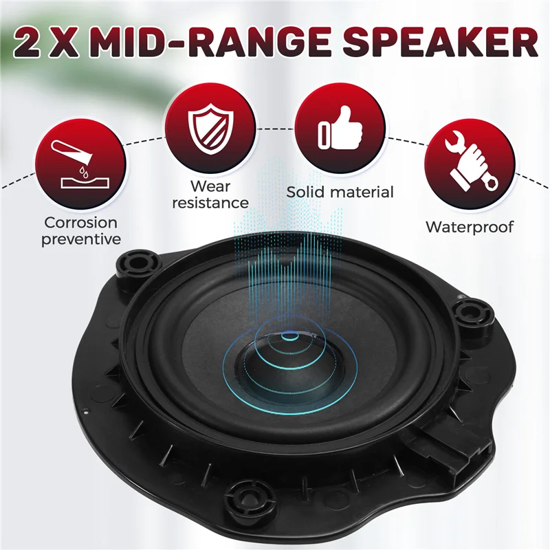 

VC-Innovative-1Pair Front Door Mid-Range Speaker 8V0 035 454 A, 8V0035454A For A3 S3 RS3 2017-2021