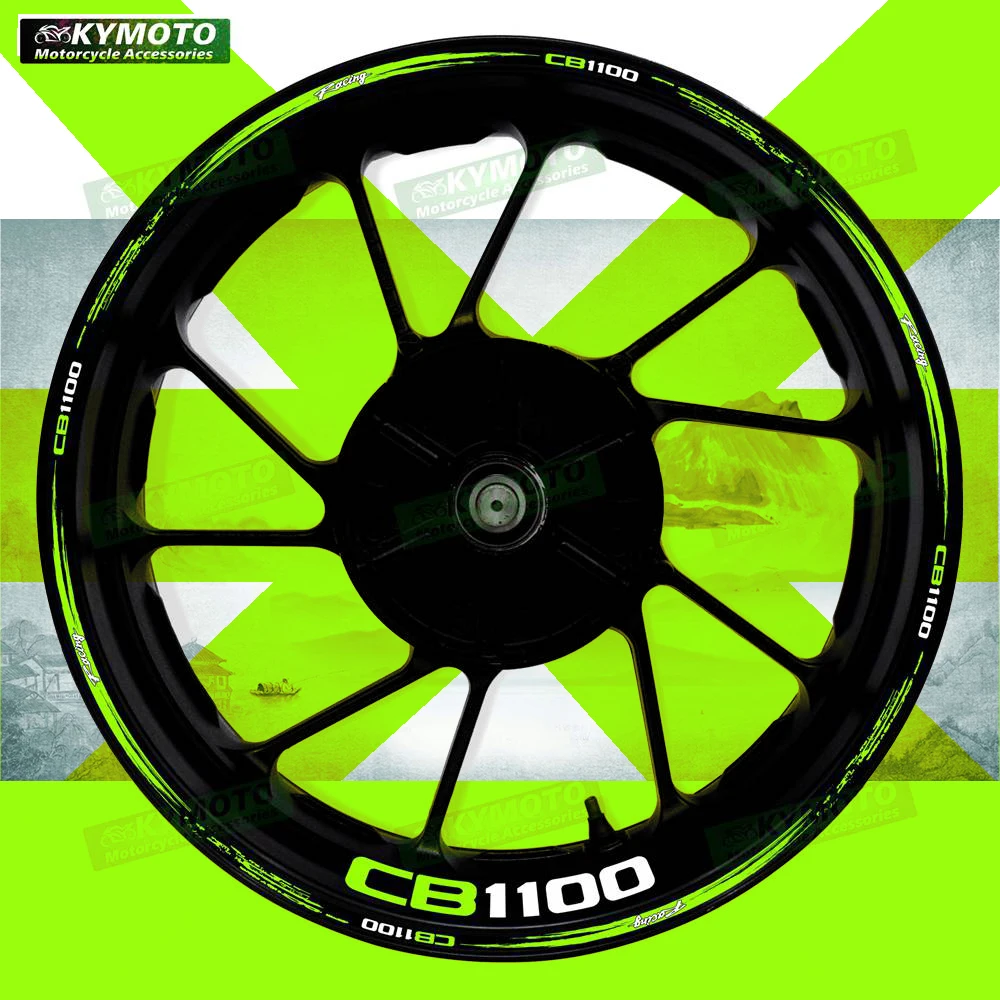 

Для Honda CB1100 CB 1100 аксессуары для мотоциклов 17-дюймовые наклейки на ступицу переднего и заднего колеса обтекатель светоотражающие наклейки украшения