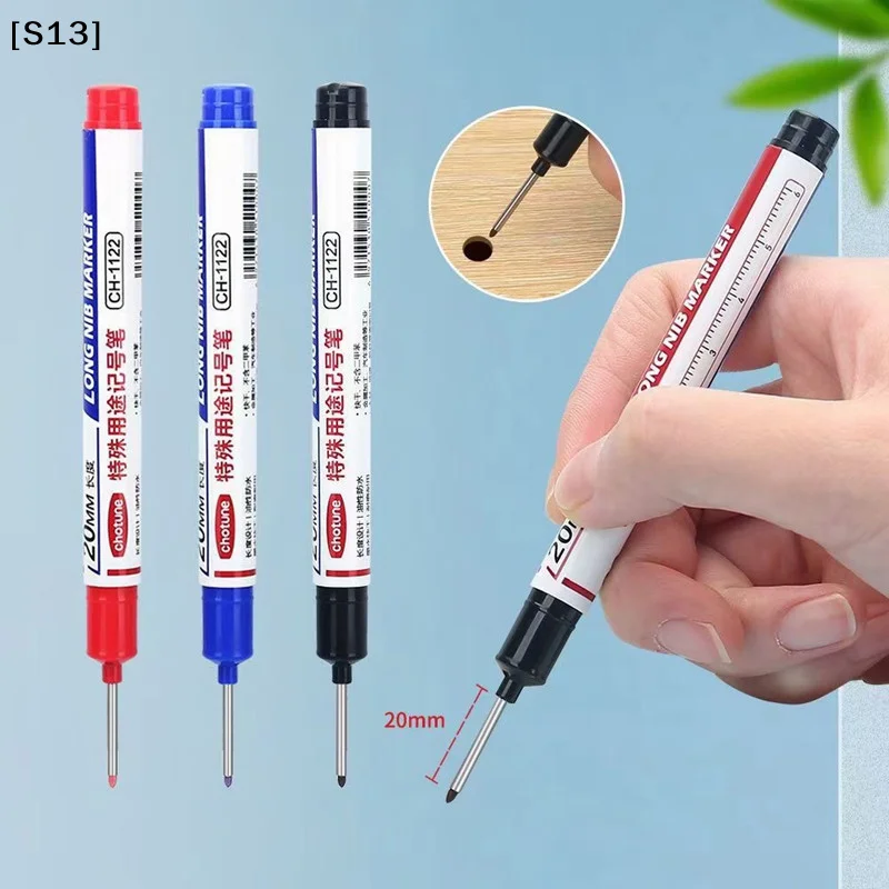 Multipurpose pecial Marker Pen  Drying Waterproof Oiliness Pen Ceramic Tile Carpenter Long Head Marker Pencil[S][S13][S13][Q]Q@