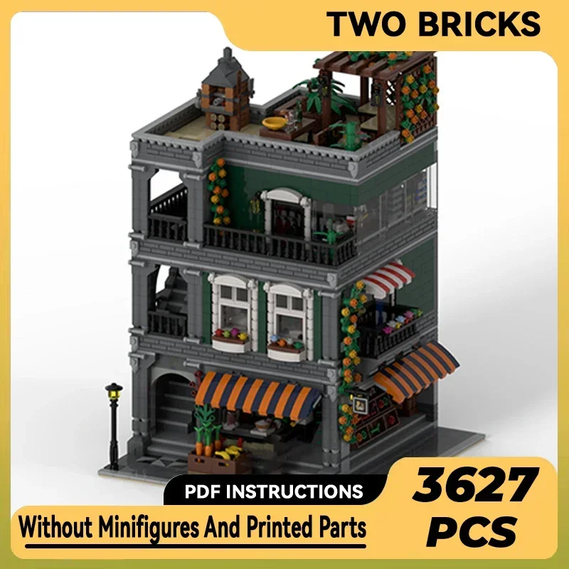 

City Street View Model Moc Building Bricks Urban Grocery Store Technology Modular Blocks Gifts Christmas Toys DIY Sets Assembly