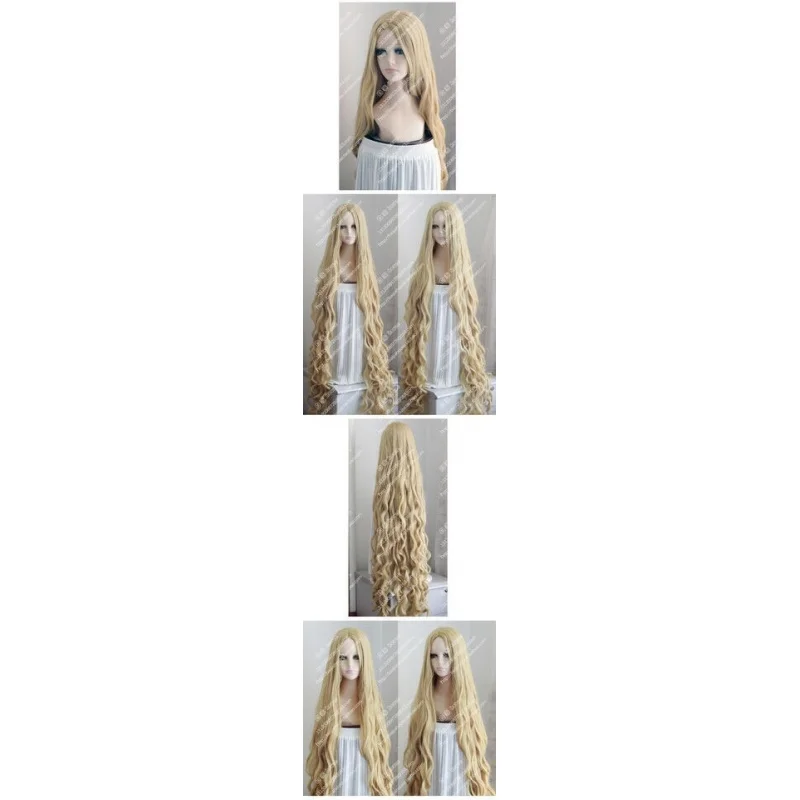 150CM Long Wavy Curly Wig Occident Pastoral Style Mix Blonde Cosplay Wig Hair