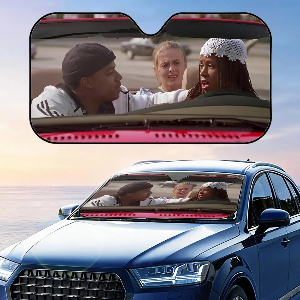 

Солнцезащитный козырек для автомобиля Movie C-Clueless, складной, для лобового стекла, защита от УФ-излучения, отражающий, теплоизоляционный, многоразовый чехол