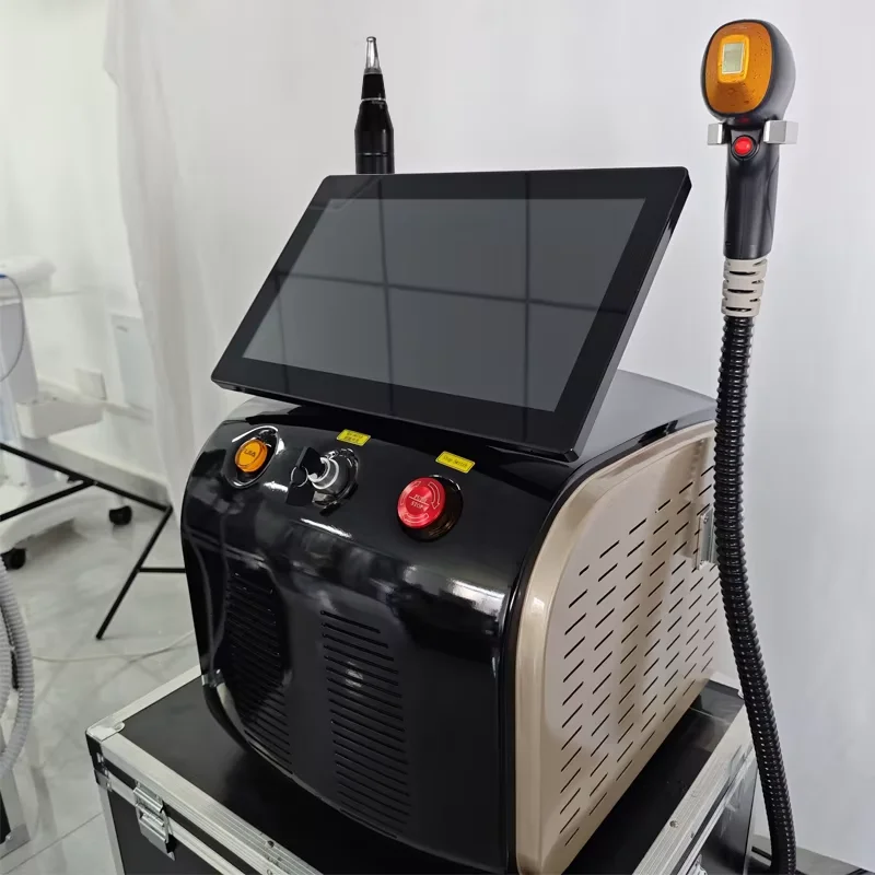 

Diode Laser Picosecond Hair Removal 2-in-1 Machine Black Upgrade Remove Tattoo Pigment Permanent Hair Removal Ultra High Energy
