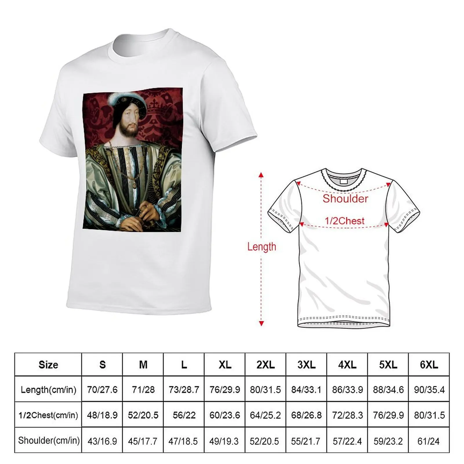 King Francis I of France (1530) - Jean Clouet T-Shirt hippie clothes custom t shirt men t shirts