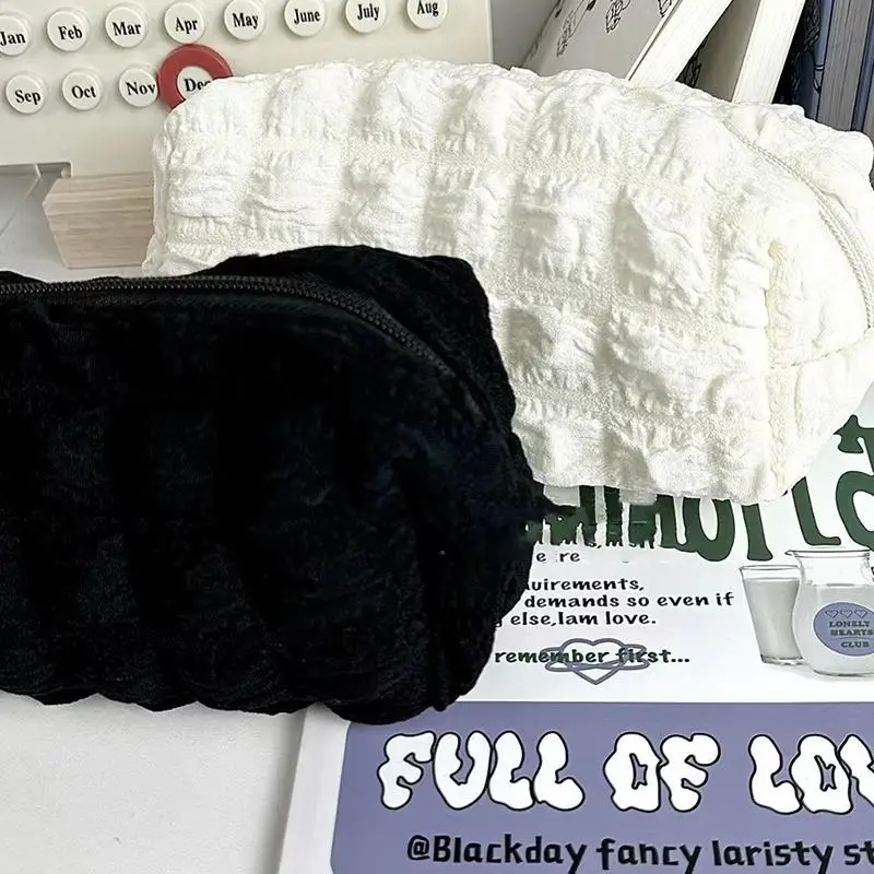 Niedliches Federmäppchen in Form eines Crêpe-Puffs, Schultasche für Schreibwaren, Federmäppchen mit Reißverschluss für Mädchen und Kinder, Kawaii-Stifthalter und Organizer. – Detail 14