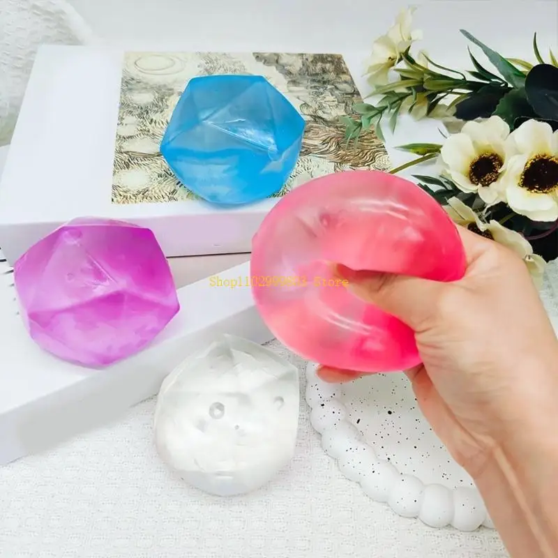 

Soft TPR Ice Cubes Decompressing Toy Ice Block Hand Squeeze Toy for Stress Reduce J0MF
