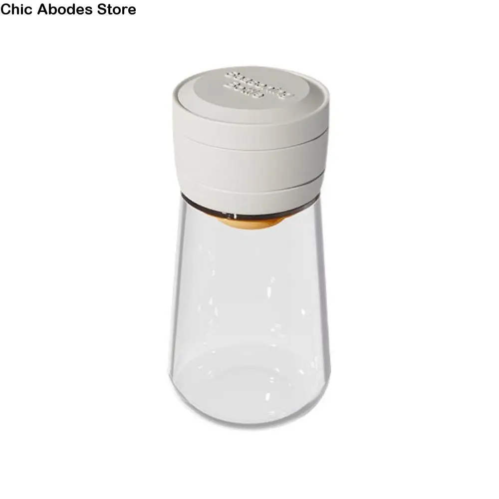 Aparatos de cocina, botella de sal cuantitativa a prueba de humedad, dispensador de azúcar transparente de vidrio, contenedor de sal sellado de 220ml, pimienta