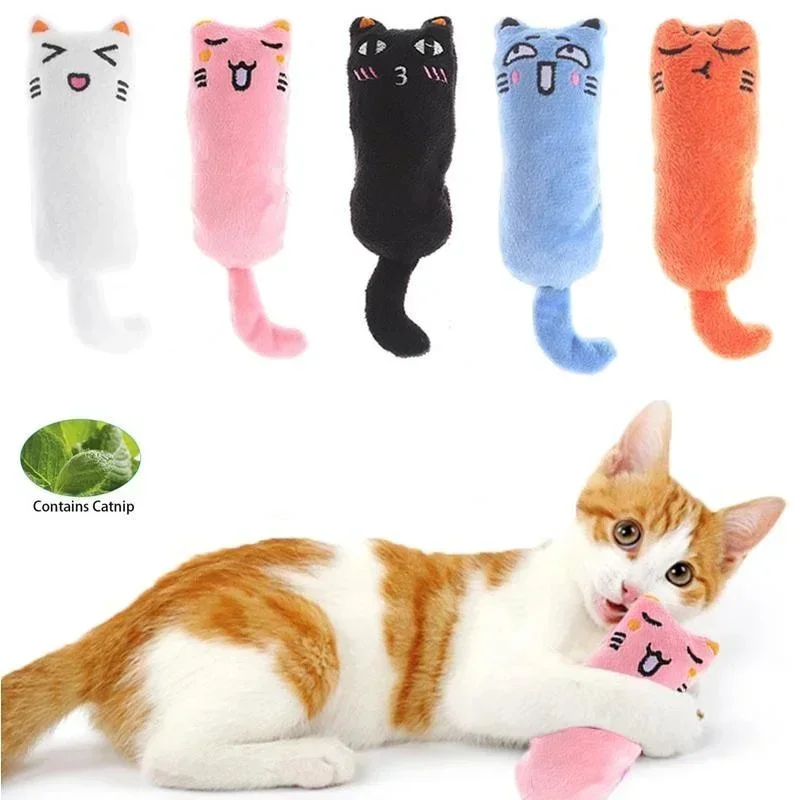 

Catnip Toy Cat Chew Bite Kick Cute Plush Catmint Kitten Toys Supplies Interactive Thumb Pillow Pet Accessories