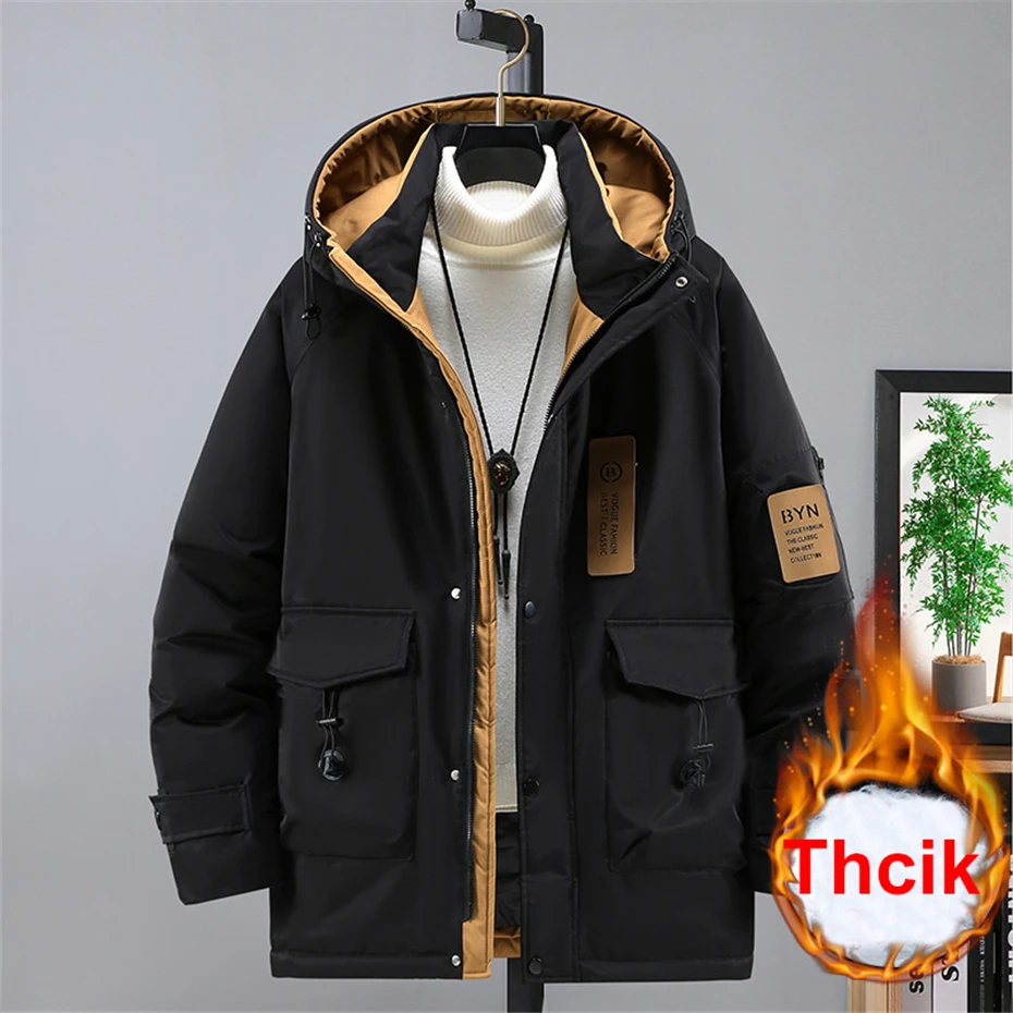 Winter Cargo Parkas Men Warm Thick Jacket Coats Plus Size 10XL Parkas Fashion Casual Winter Jacket Male Big Size 10XL