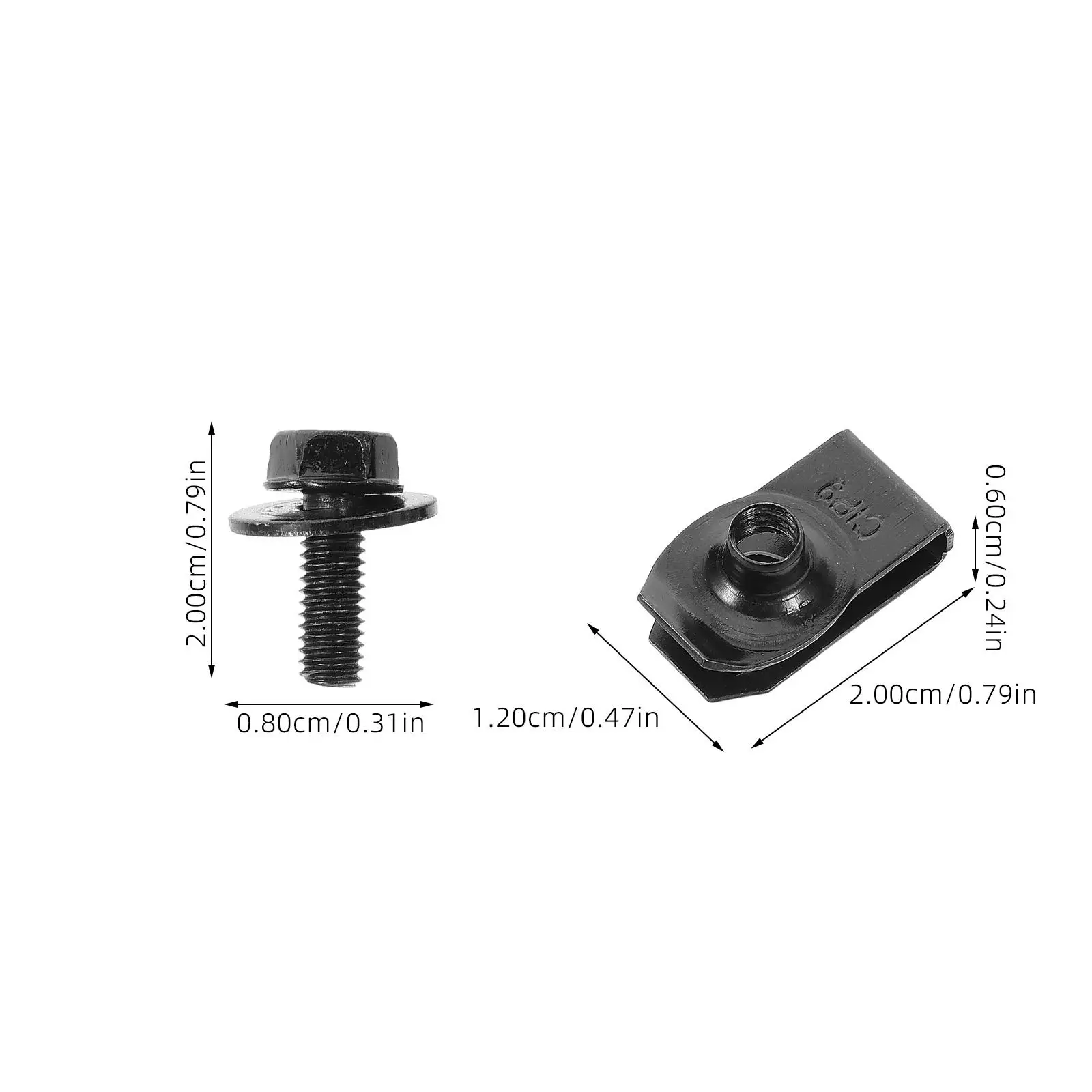 10Pairs Automotive Bumper Retainer Clips Reinforcement Kit Easy Install Car Mudguard Liner Fastener Bolts Replacement