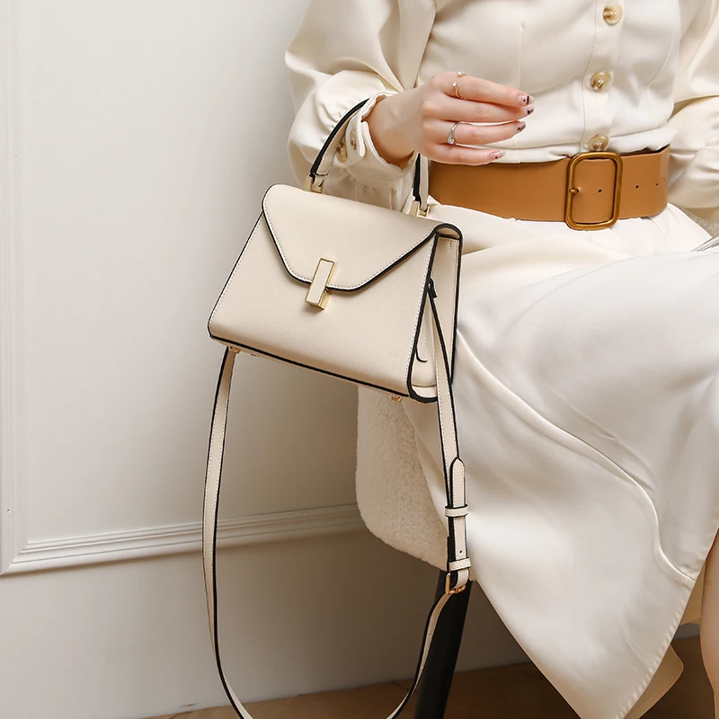 

New Elegant Women's PU Leather Large Capacity Handbag Summer Simple Luxurious Design Versatile Soft Handle Shoulder Crossbody Ba