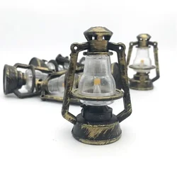 Newest Miniature Oil Lamp Dollhouse Accessories Retro Style Mini KeroseneLantern Micro Landscape Decor Scene Ornaments