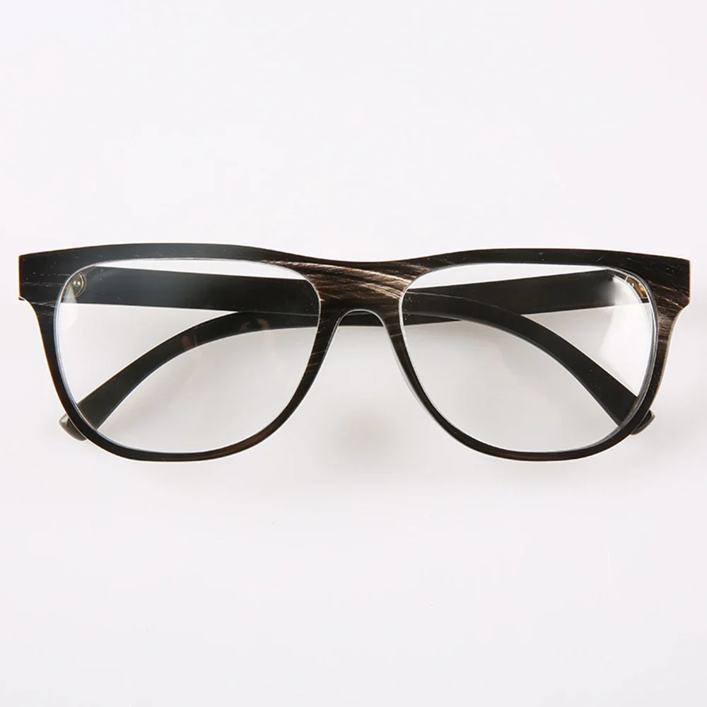 

Man Glasses Frames Stripes Unique Classic Clear Handmade Natural Horn Prescription Eyeglass Frames Optical Lenses Myopia Eyewear