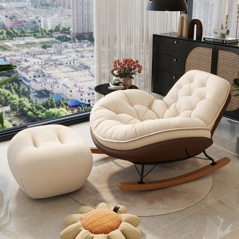 Lazy sofa rocking chair bedroom living room single balcony rocking chair leisure home lounge cadeira de balanço furniture