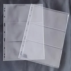 3-slot Loose Leaf Sheet Album Protection for Stamps Currency New Money Banknote Paper Money Album Page Collecting Holder Sleeves