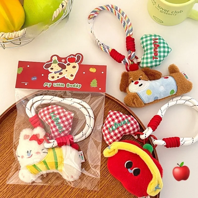 Cute Little Animal Plush Doll Pendant Toy, Kawaii Small Dog &bunny Doll Pendant Backpack Versatile Hanging Decoration Keychain