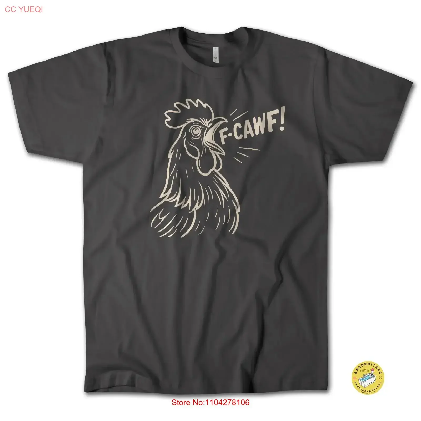 F CAWF T Shirt Hilarious Barnyard Adult Humor Premium Cotton vintage Washed streetwear Unisex Casual Top For Everyday Wear