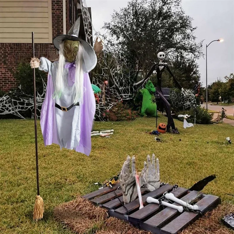 Halloween Props Garden Flying Witch