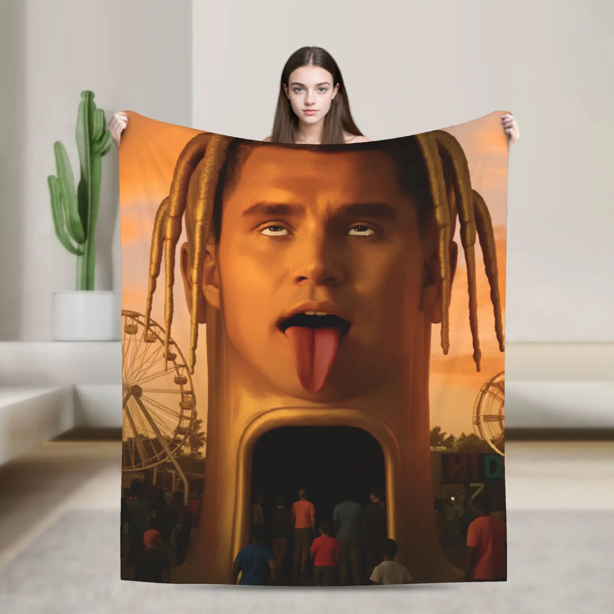 Manta cálida decorativa para niño y niña, manta decorativa de Charlie Kirk, colcha de franela para sofá, silla, funda para sofá cama